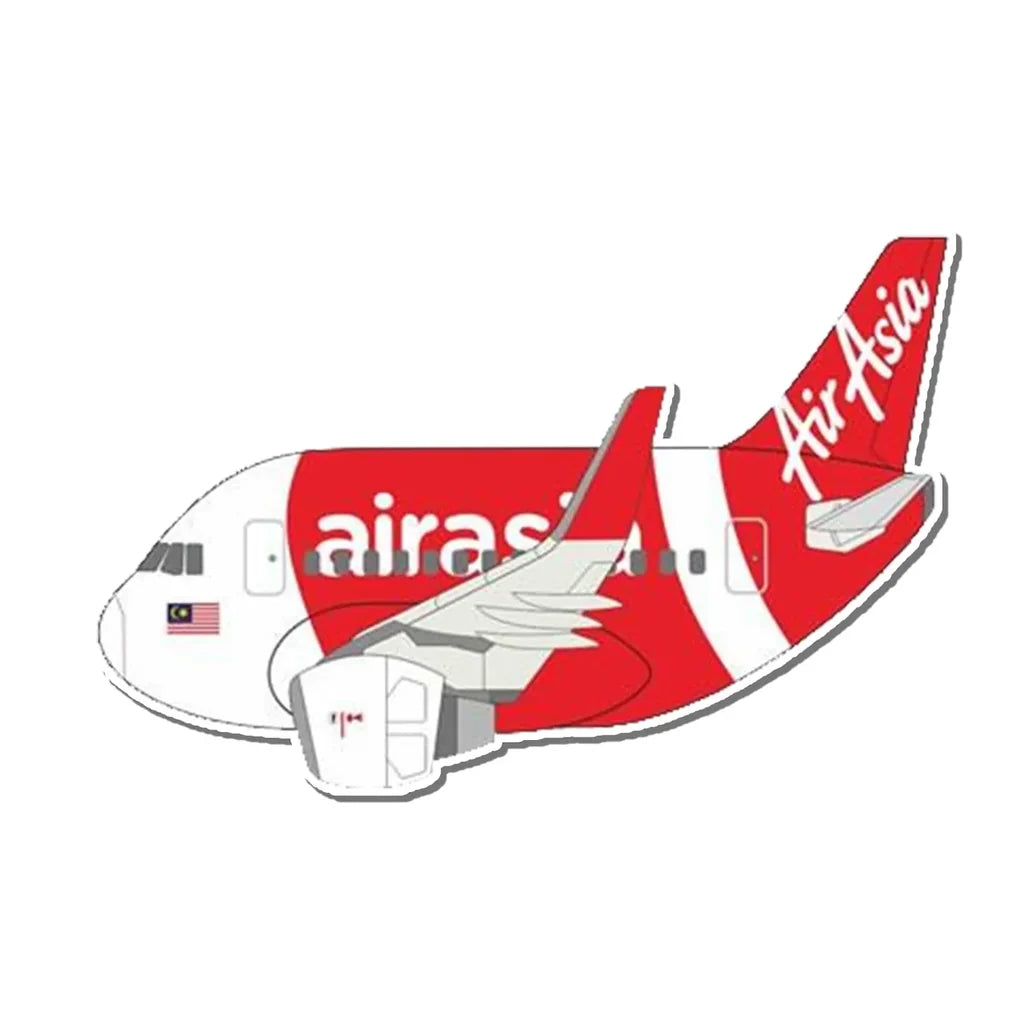 AirAsia Airbus A320 Airplanes sticker, Wide 6cm (2.3inches)