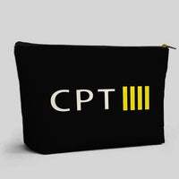 Thumbnail for CPT & 4 Lines aviation print zipper pouch, durable polyester.