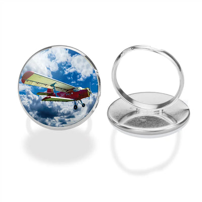 Beautiful Clouds & Antonov-2 aviation ring in stainless steel.