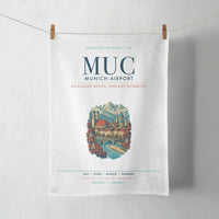 Thumbnail for Munich Airport (MUC) design on white towel