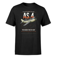 Thumbnail for Fairey Gannet AS.4 design on black t-shirt, single-side print