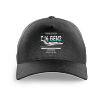 Thumbnail for Cessna Citation CJ4 Gen2 design on black printed hat