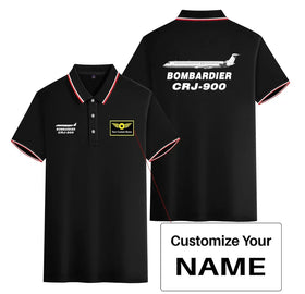 Double-Side Printing — Bombardier CRJ-900 Stylish Polo T-Shirts