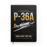 Thumbnail for P-36A Hawk design on black notebook