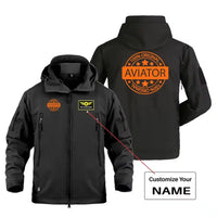 Thumbnail for 100 Original Aviator Military Jackets (Customizable) aviation design printed on heavy cotton shell with field-style pockets m.