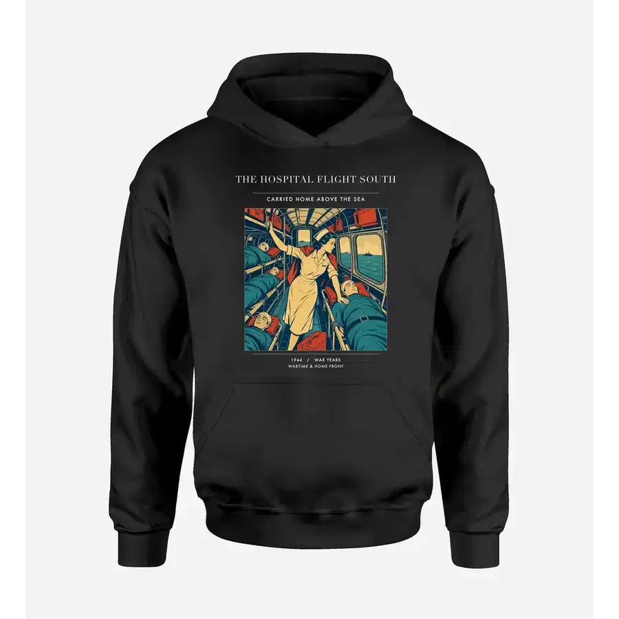 VINTAGE G4515 - The Hospital Flight South - Premium Hoodie design on black premium