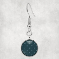 Thumbnail for Nice Airplanes (Green) aviation earrings, hypoallergenic alloy body with engraved detail.