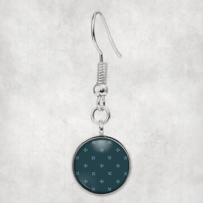 Nice Airplanes (Green) aviation earrings, hypoallergenic alloy body with engraved detail.