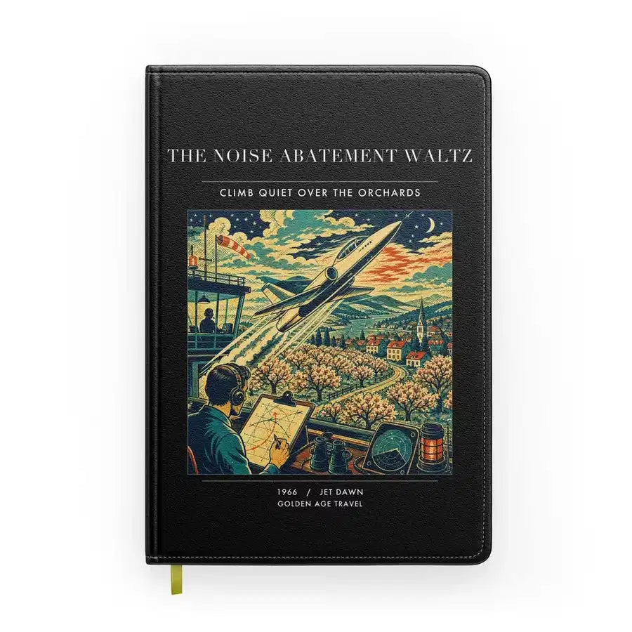 VINTAGE G4463 - The Noise Abatement Waltz - Designed Notebooks design on black