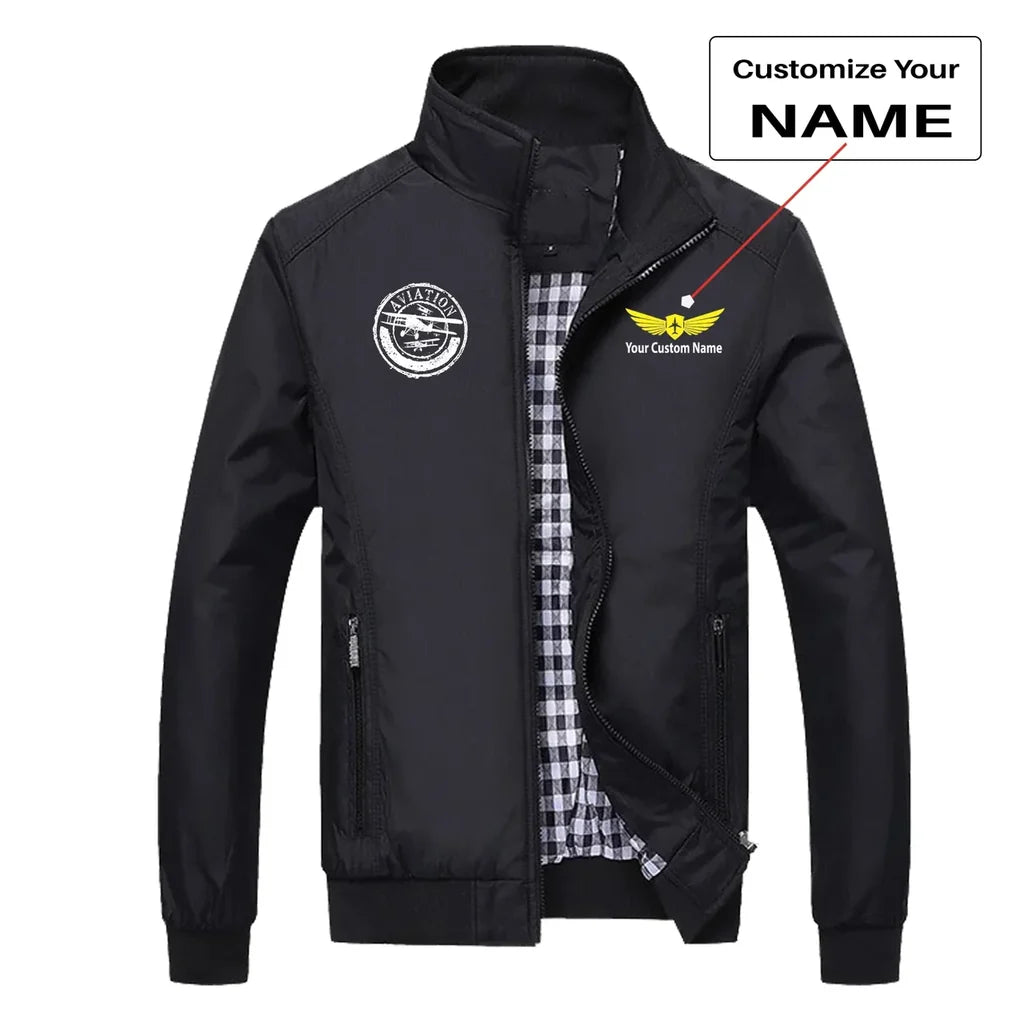 Aviation Lovers aviation design printed on modern shell with tailored fit stylish jacket.