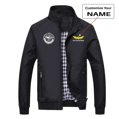 Aviation Lovers aviation design printed on modern shell with tailored fit stylish jacket.