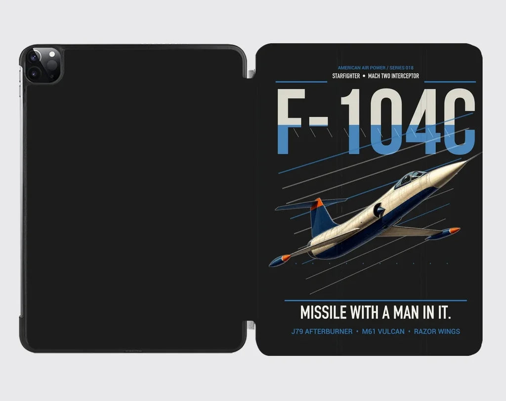 F-104C Starfighter design on black ipad tablet case