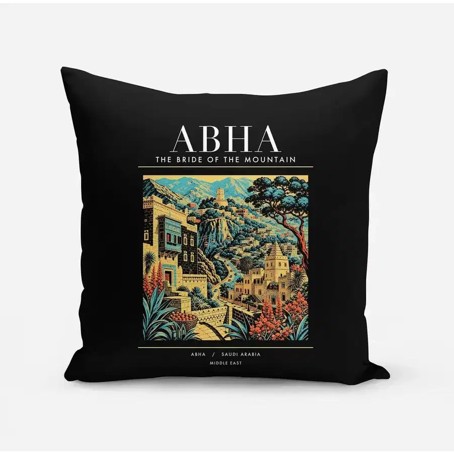 ABHA - Poster - Pillow - Black