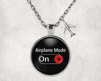 Thumbnail for Airplane Mode On aviation-themed necklace, polished stainless steel.