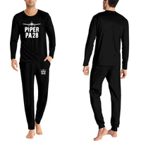 Thumbnail for Piper PA28 & Plane men pajamas - Black