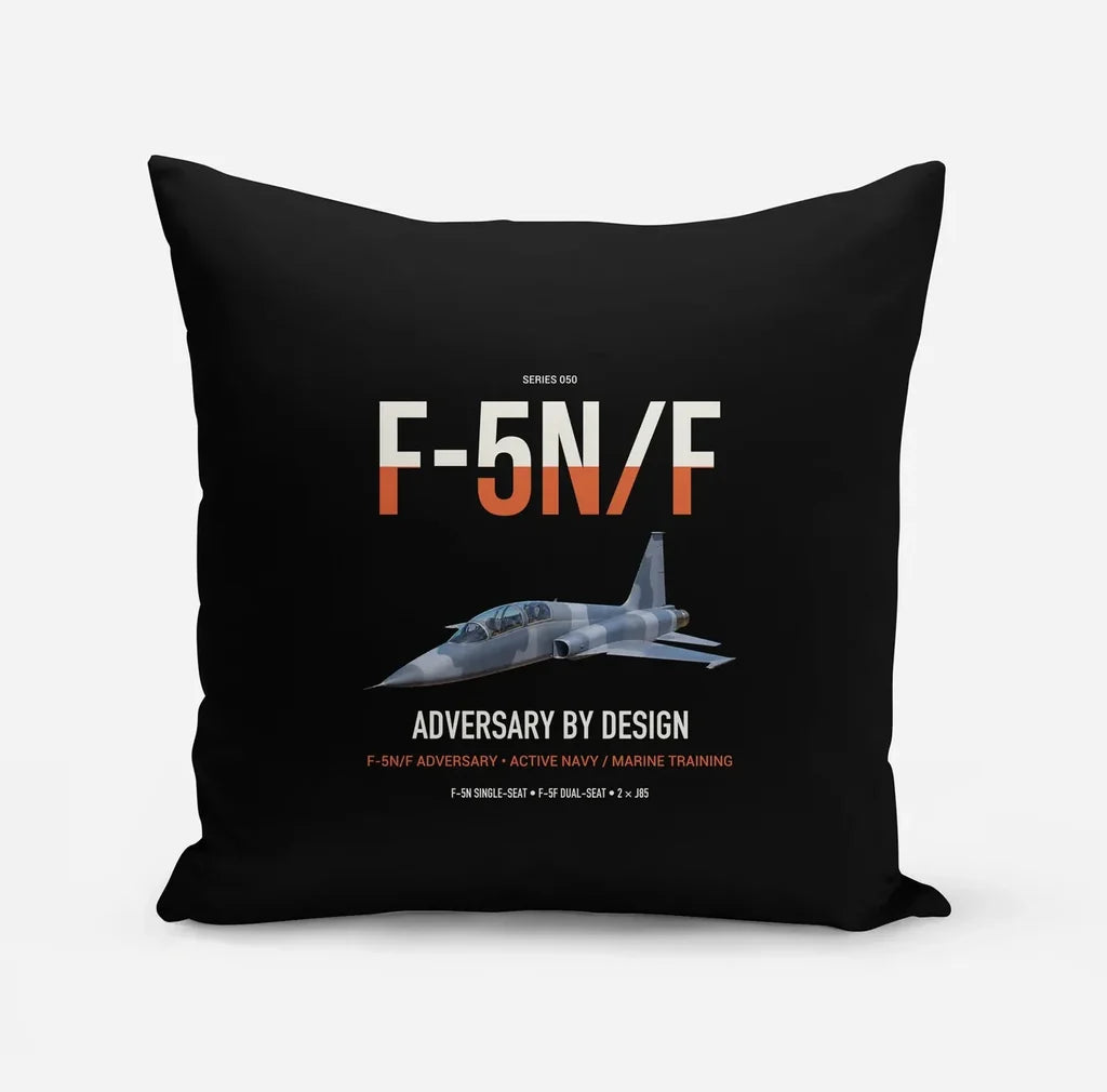 F-5N F Adversary design on black pillow