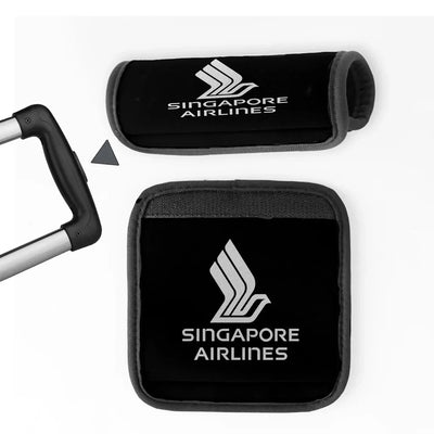 Singapore Airlines Neoprene aviation print luggage handle cover, soft silicone.