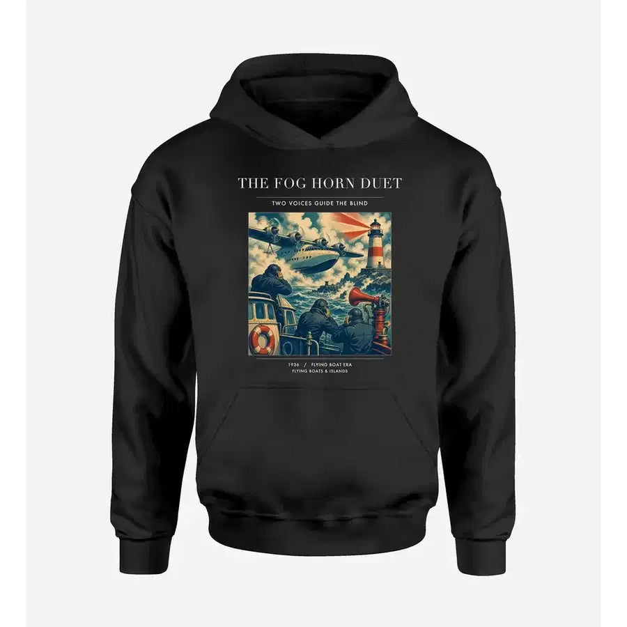 VINTAGE G4437 - The Fog Horn Duet - Premium Hoodie design on black premium