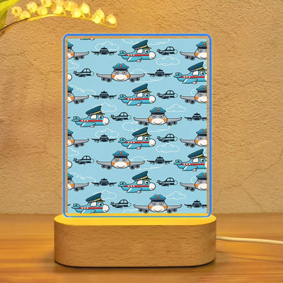 Cartoon & Funny Airplanes aviation themed night lamp, premium acrylic with LED.