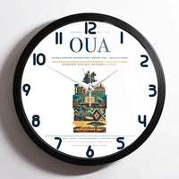 Thumbnail for Thomas Sankara International Airport (OUA) design on white framed wall clock