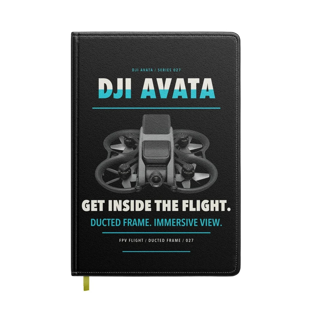 DJI Avata design on black notebook