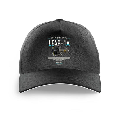 CFM LEAP-1A design on black printed hat