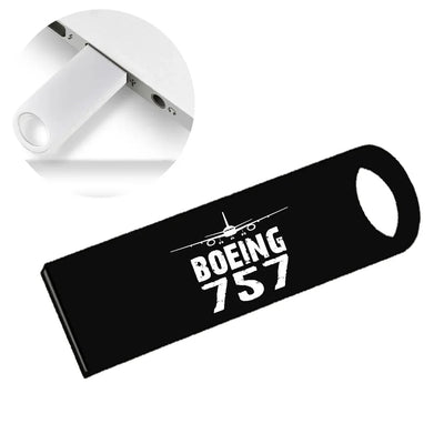 Boeing 757 & Plane aviation design on durable waterproof casing waterproof USB device.