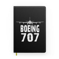 Thumbnail for Boeing 707 & Plane aviation design on premium hardcover notebook.