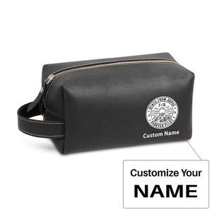 The Fighter Jet 16 Silhouette - Death From Above Leather Clutch Toiletry Bag
