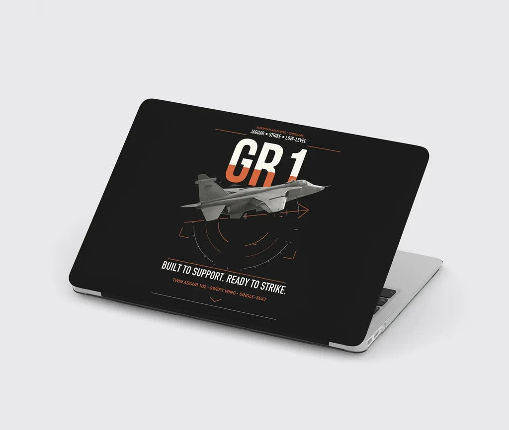 SEPECAT Jaguar GR1 design on black MacBook case