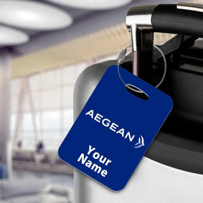 Aegean Airlines aviation acrylic luggage tag in durable acrylic.