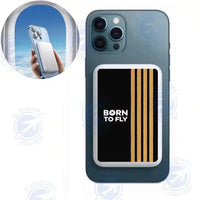 Thumbnail for Born To Fly & Pilot Epaulettes (4 Lines) aviation design on durable casing with MagSafe ring MagSafe powerbank.