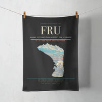 Thumbnail for Manas International Airport (FRU) design on black towel