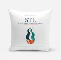 Thumbnail for St. Louis Lambert International Airport (STL) design on white pillow