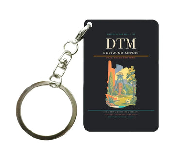 Dortmund Airport (DTM) design on black key chain