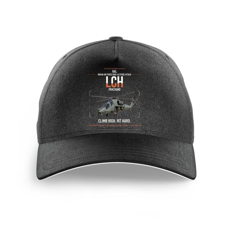 HAL LCH Prachand design on black printed hat