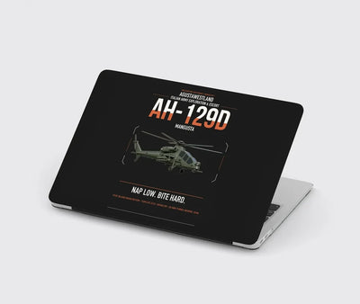 AgustaWestland AH-129D Mangusta design on black MacBook case