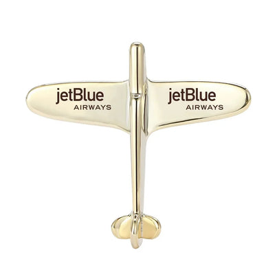 jetBlue Airways Airlines Airplane Shape aviation-themed airplane-shape brooch, polished alloy.