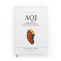 Thumbnail for King Hussein International Airport (AQJ) design on white notebook
