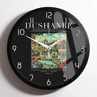 Thumbnail for DUSHANBE - Poster - Wall Clock Framed - Black