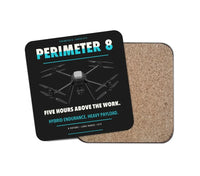 Thumbnail for Skyfront Perimeter 8 design on black 1 piece coaster