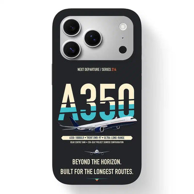 Airbus A350-1000ULR Case design on black iphone case
