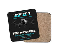 Thumbnail for DJI Inspire 2 design on black 1 piece coaster