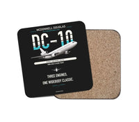 Thumbnail for McDonnell Douglas DC-10 design on black 1 piece coaster