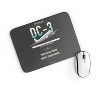 Thumbnail for Douglas DC-3 design on black rectangle mouse pad