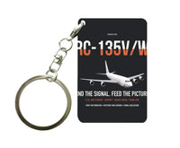 Thumbnail for RC-135V W Rivet Joint design on black designed key chain, double-side print