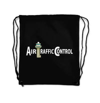 Thumbnail for Air Traffic Control aviation drawstring bag in lightweight polyester.