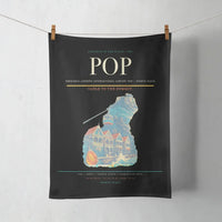 Thumbnail for Gregorio Luperón International Airport (POP) design on black towel
