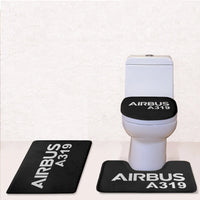 Thumbnail for Airbus A319 & Text Toilet Seat Cover Three-piece aviation print on soft fabric toilet seat cover set.