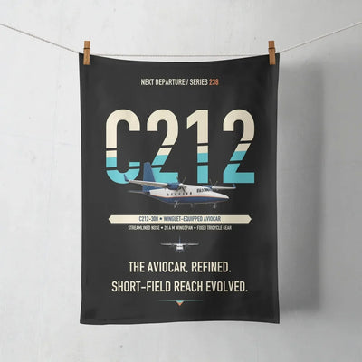 CASA C-212-300 Aviocar design on black towel